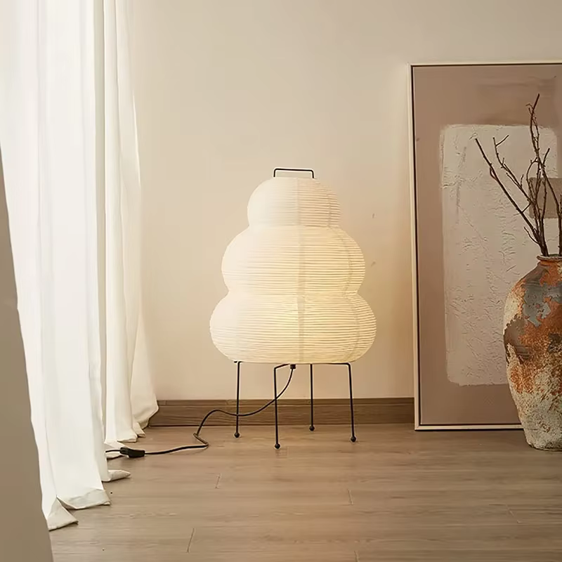 Handmade Akari-Style Japanese Lamp