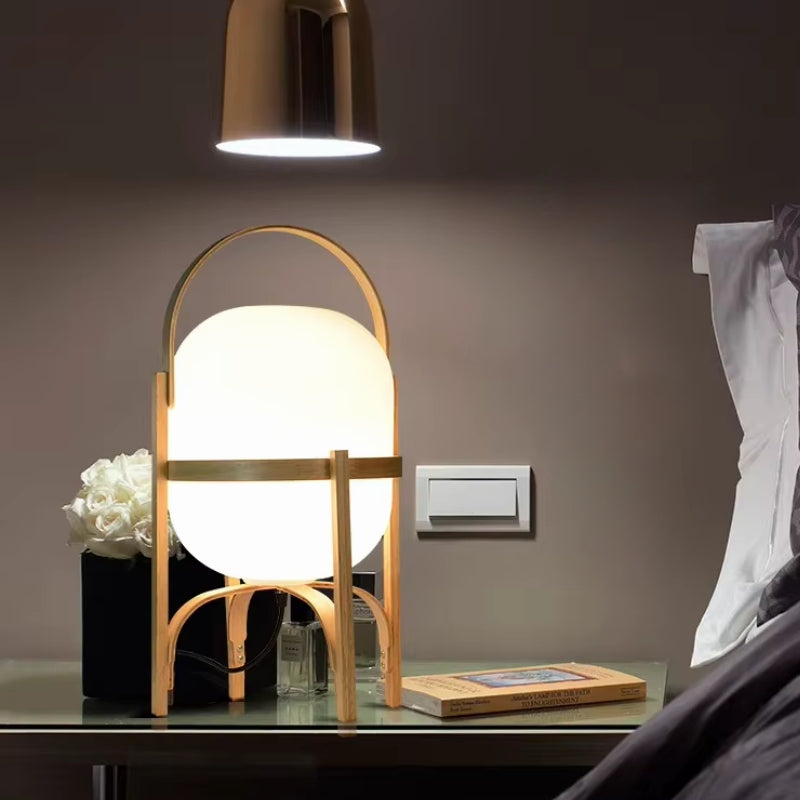 Simple Wood Lamp – Warm Ambient Light for Bedroom or Living Room