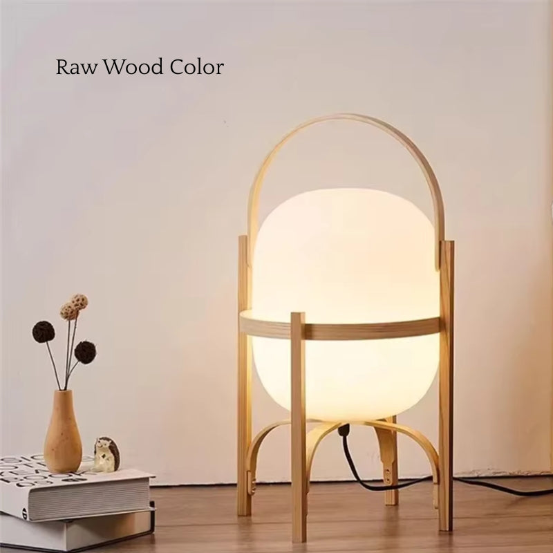 Simple Wood Lamp – Warm Ambient Light for Bedroom or Living Room