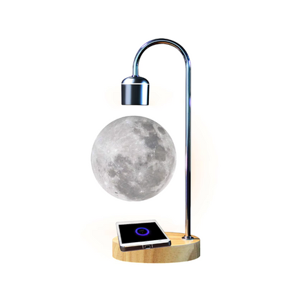 Levitating Floating LED Light Bulb Desk Lamp with Wireless Charging Base