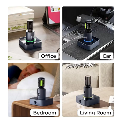 Waterless Essential Oil Diffuser with Motion Sensor – Portable Aluminum Nebulizing Scent Diffuser for Home, Car, Office, Travel – Fits 5ml to 30ml Bottles