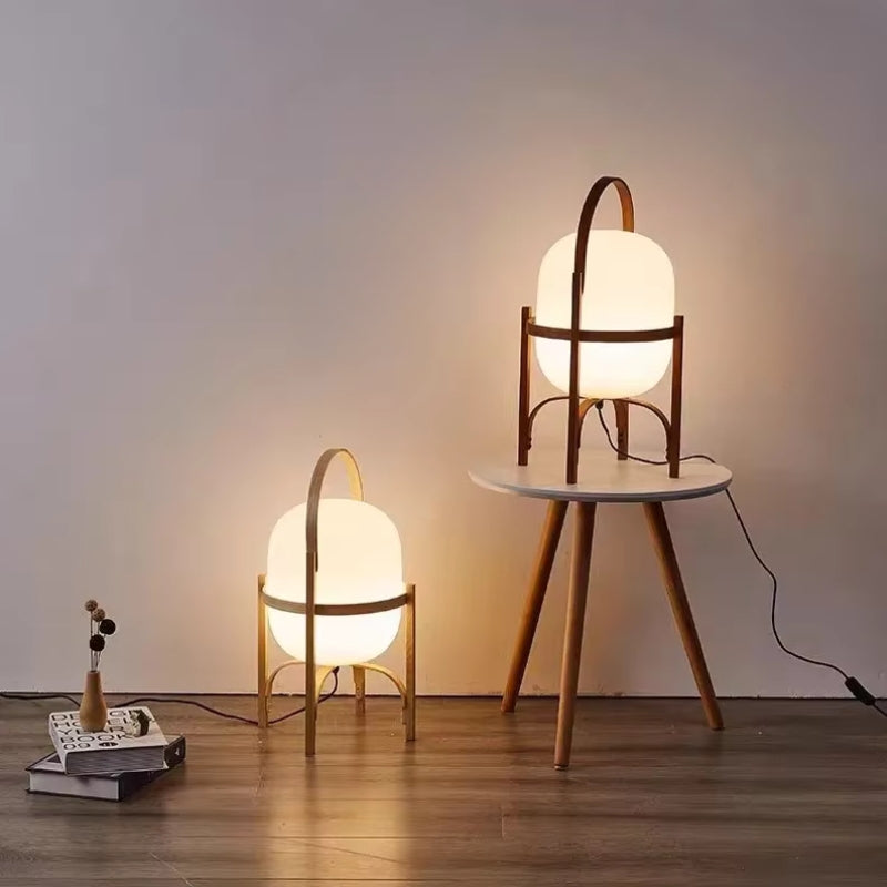 Simple Wood Lamp – Warm Ambient Light for Bedroom or Living Room