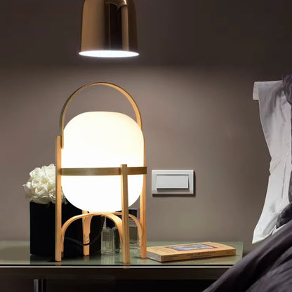 Simple Wood Lamp – Warm Ambient Light for Bedroom or Living Room
