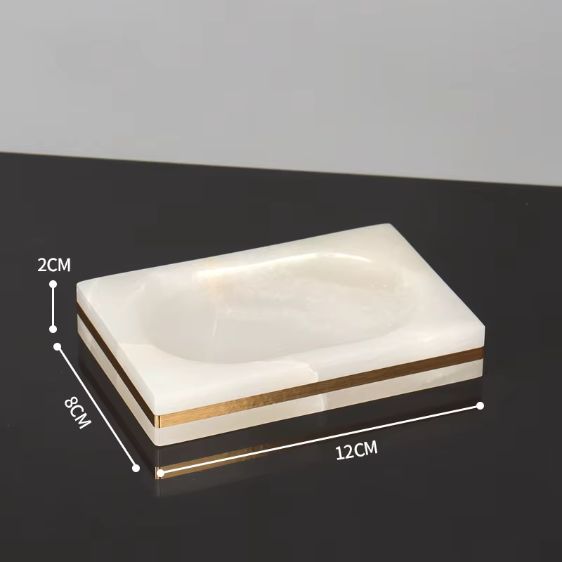Luxury White Onyx Marble Bathroom Accessories – Mix and Match