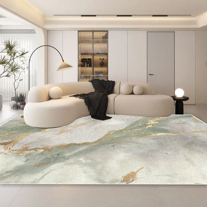 Soft Modern Marble Pattern Carpet with Anti-Slip Backing