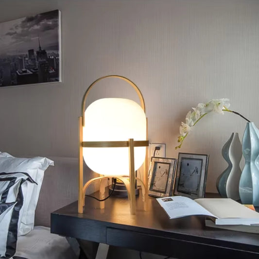 Simple Wood Lamp – Warm Ambient Light for Bedroom or Living Room