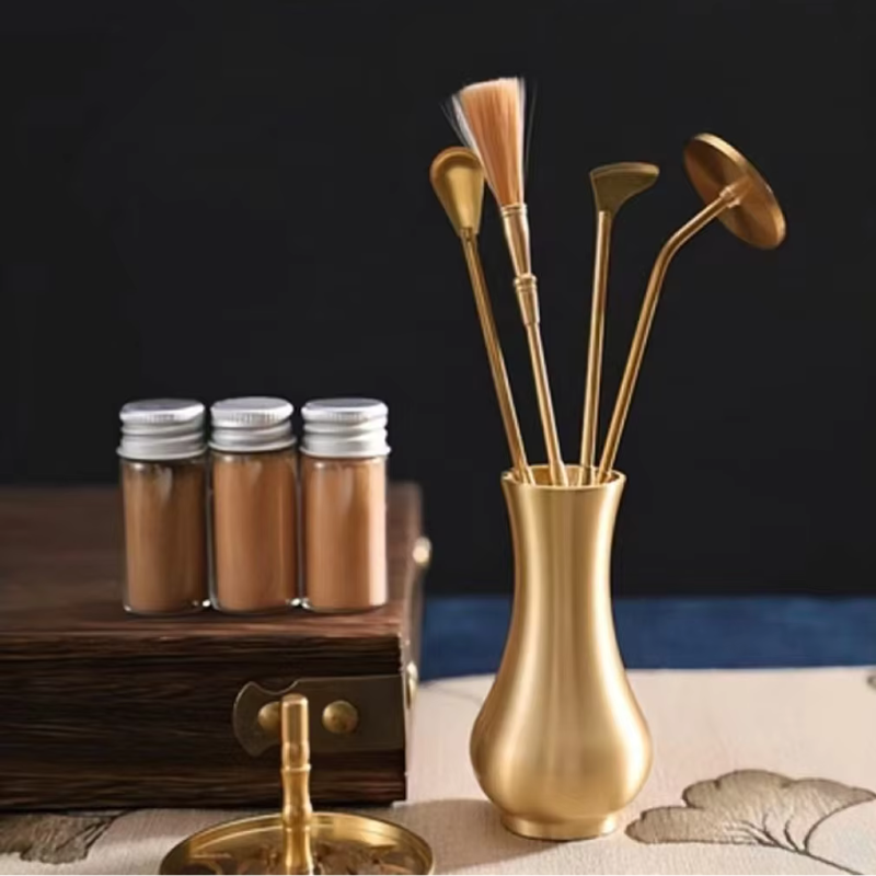 DIY Brass Incense Making Kit – Complete Zen Tool Set for Beginners and Masters