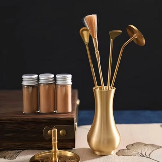 DIY Brass Incense Making Kit – Complete Zen Tool Set for Beginners and Masters